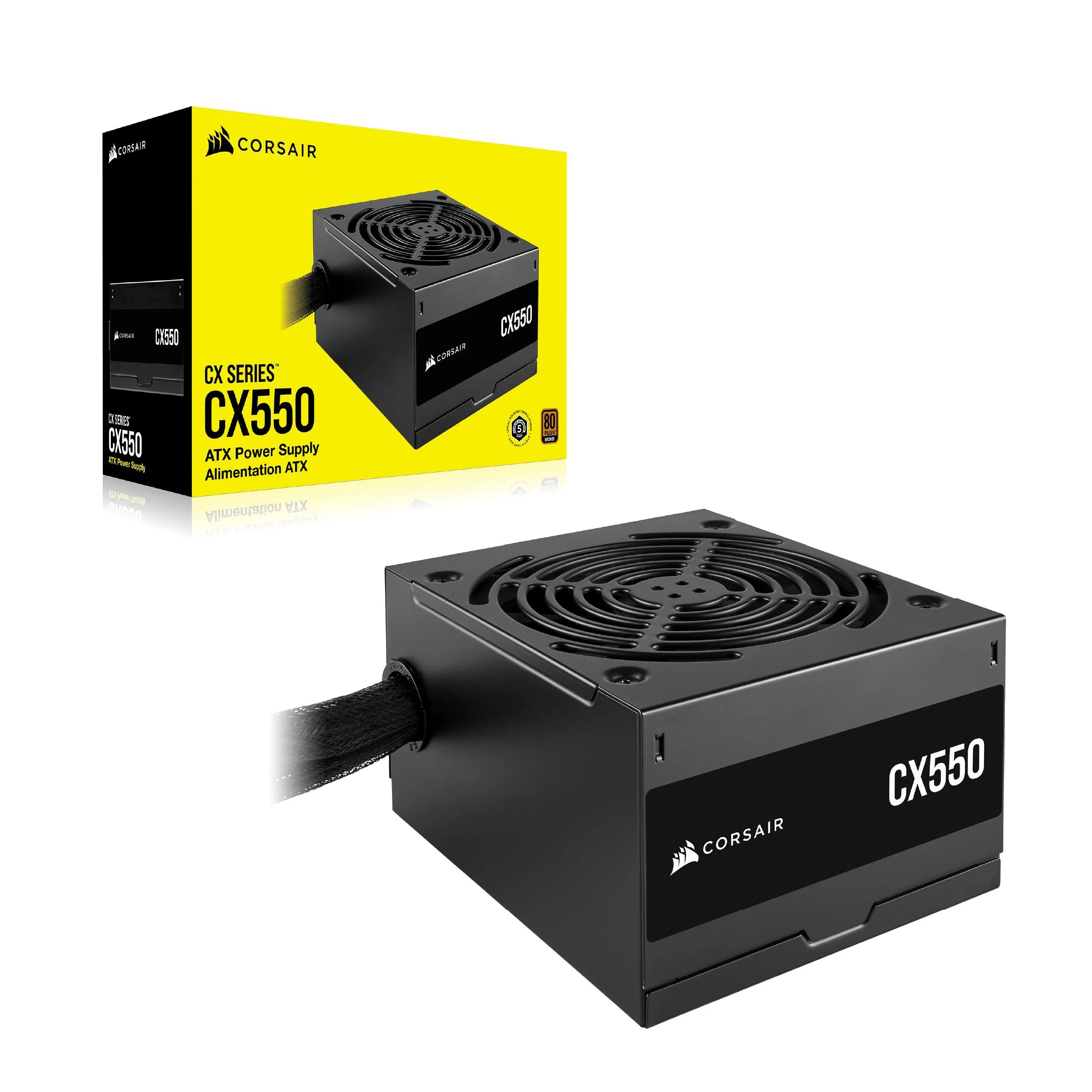 Corsair CX550 550w 80 PLUS Bronze Desktop Power Supply |